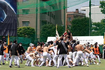 運動会での棒倒し